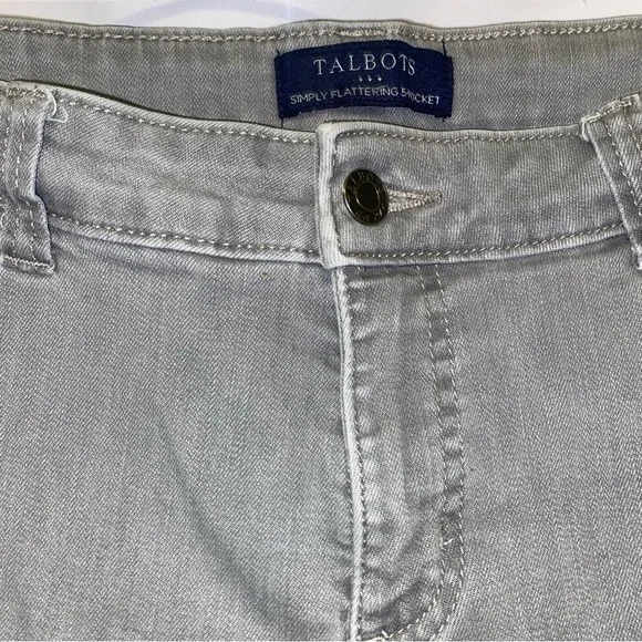 Talbots Gray Simply Flattering 5 Pocket Jeans - Picture 5 of 9